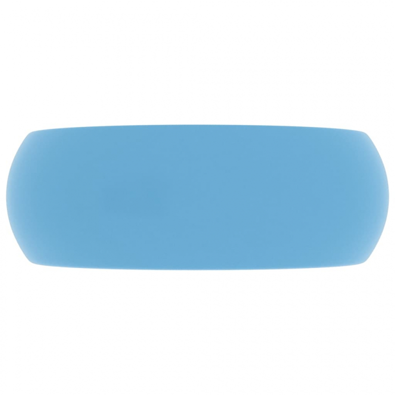 Luxuriöses Waschbecken Rund Matt Hellblau 40x15 cm Keramik