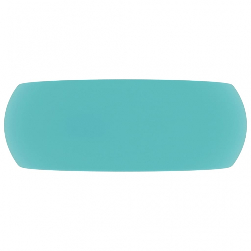 Luxuriöses Waschbecken Rund Matt Hellgrün 40x15 cm Keramik