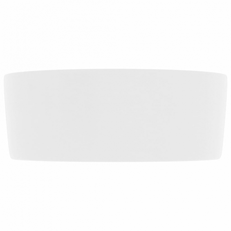 Luxuriöses Waschbecken Rund Matt Weiß 40x15 cm Keramik