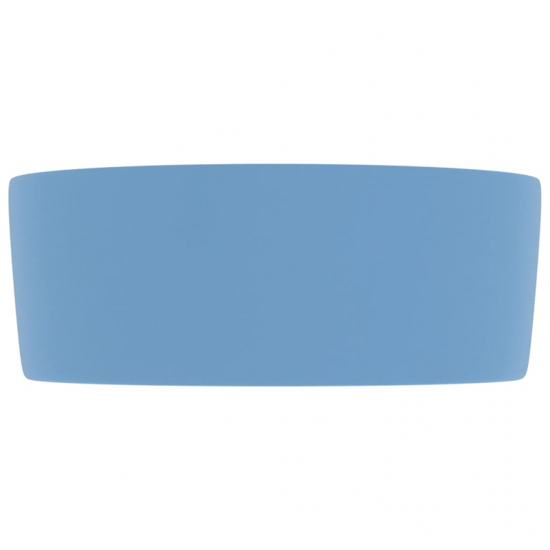 Luxuriöses Waschbecken Rund Matt Hellblau 40x15 cm Keramik