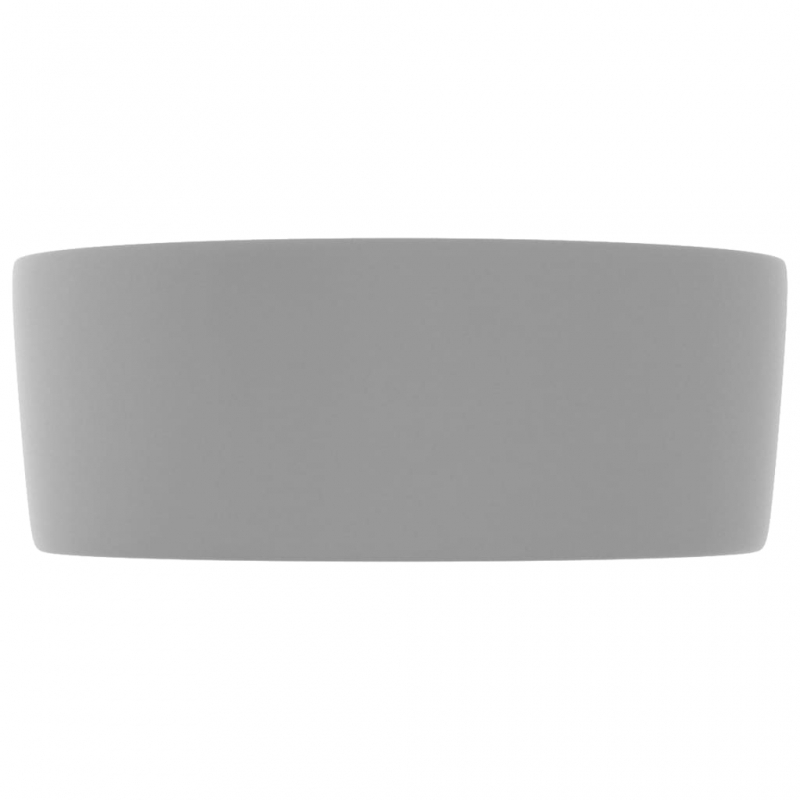 Luxuriöses Waschbecken Rund Matt Hellgrau 40x15 cm Keramik