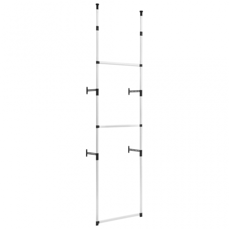 Teleskop-Garderobe mit Stangen Aluminium