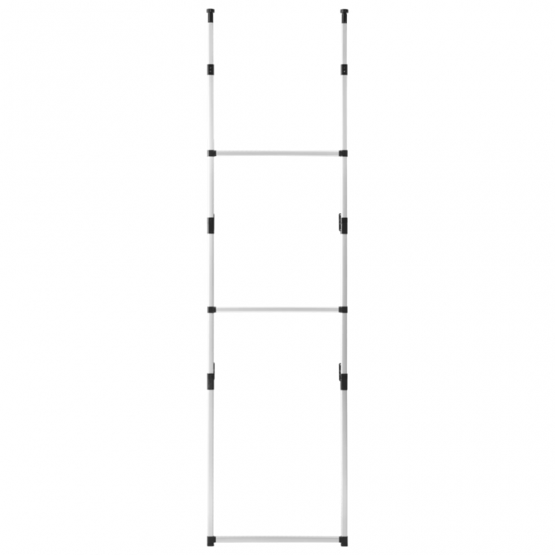 Teleskop-Garderobe mit Stangen Aluminium