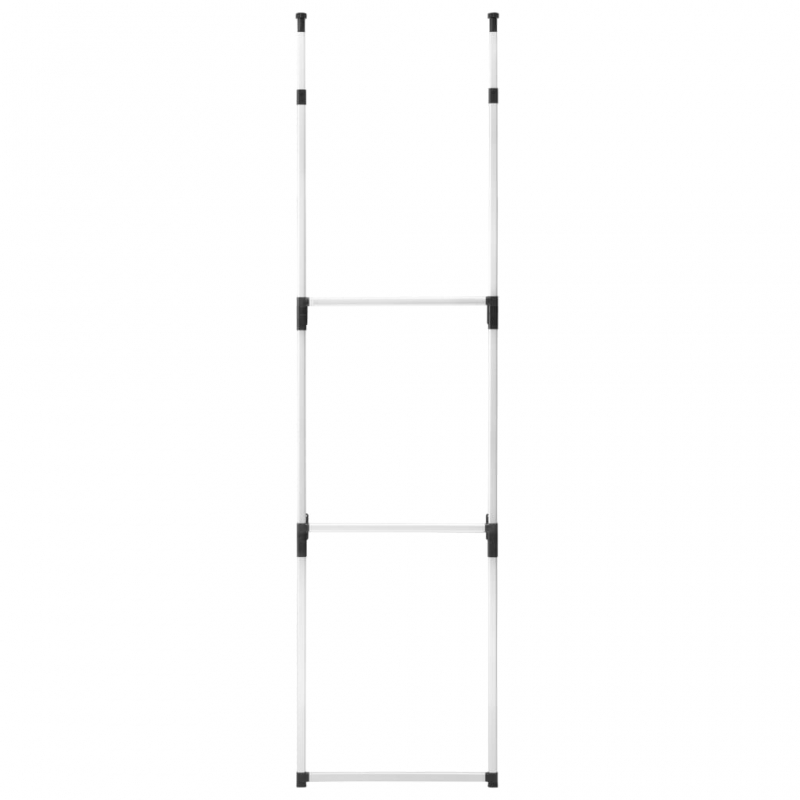 Teleskop-Garderobe mit Stangen Aluminium