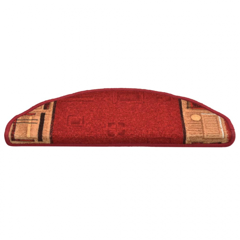 Treppenmatten Selbstklebend 15 Stk. Rot 65x21x4 cm