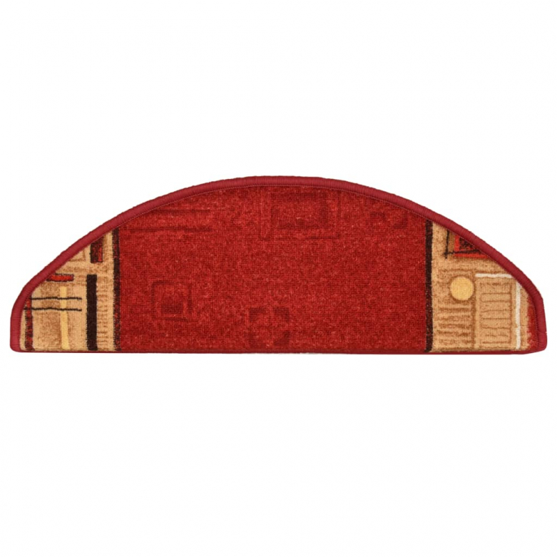 Treppenmatten Selbstklebend 15 Stk. Rot 65x21x4 cm