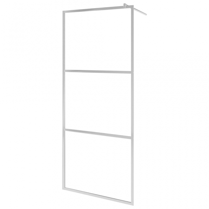 Begehbare Duschwand mit voll mattiertem ESG-Glas 90x195 cm