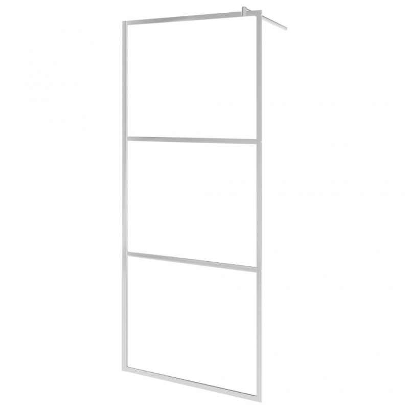 Begehbare Duschwand mit voll mattiertem ESG-Glas 100x195 cm