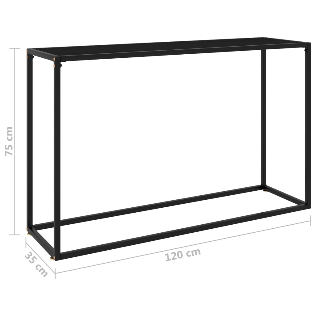 Konsolentisch Schwarz 120x35x75 cm Hartglas