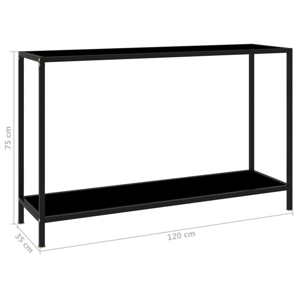 Konsolentisch Schwarz 120x35x75 cm Hartglas
