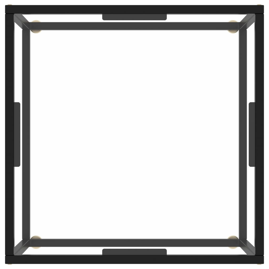 Couchtisch Schwarz mit Hartglas 60x60x35 cm