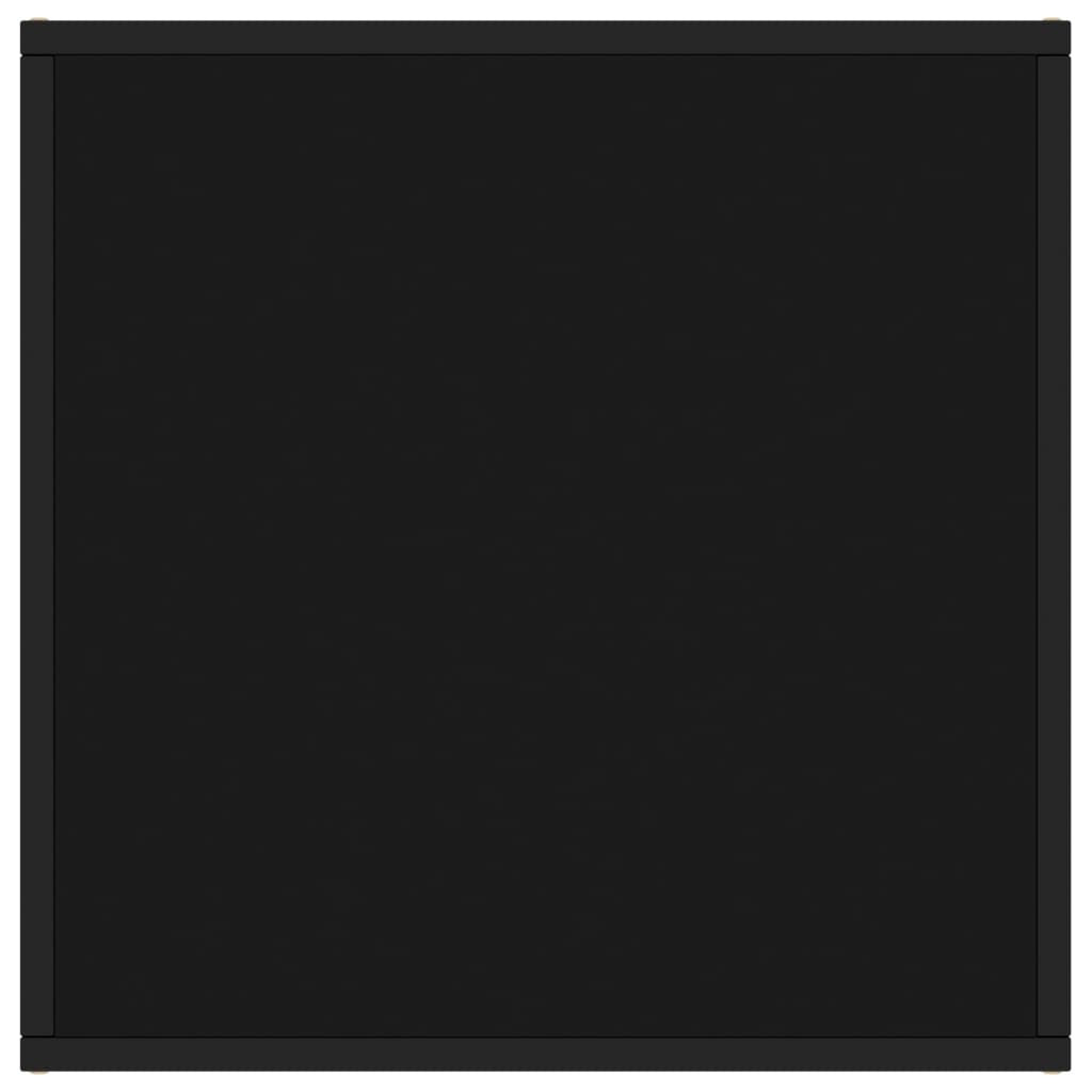 Couchtisch Schwarz mit Schwarzem Glas 60x60x35 cm