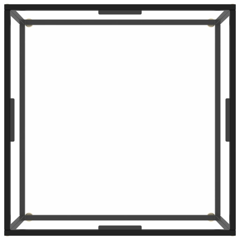 Couchtisch Schwarz mit Hartglas 80x80x35 cm
