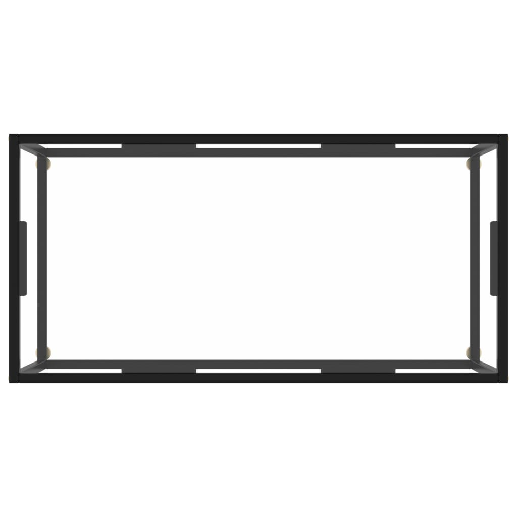 Couchtisch Schwarz mit Hartglas 100x50x35 cm