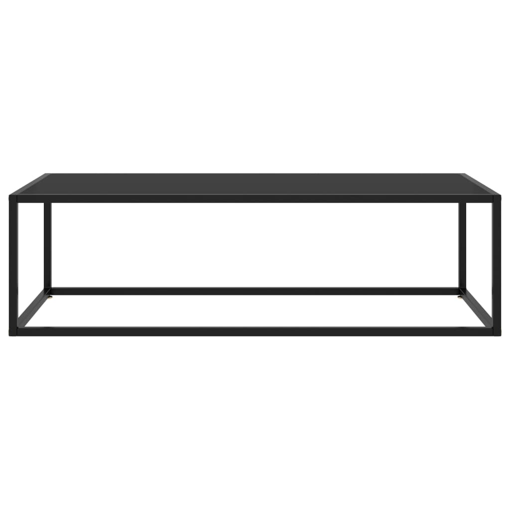 Couchtisch Schwarz mit Schwarzem Glas 120x50x35 cm