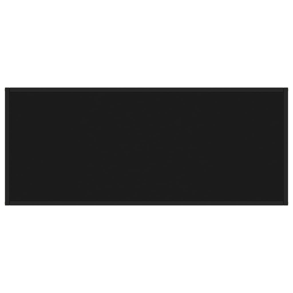 Couchtisch Schwarz mit Schwarzem Glas 120x50x35 cm