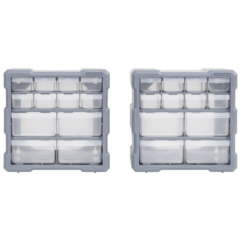 Multi-Schubladen-Organizer 2 Stk. 12 Schubladen 26,5x16x26 cm