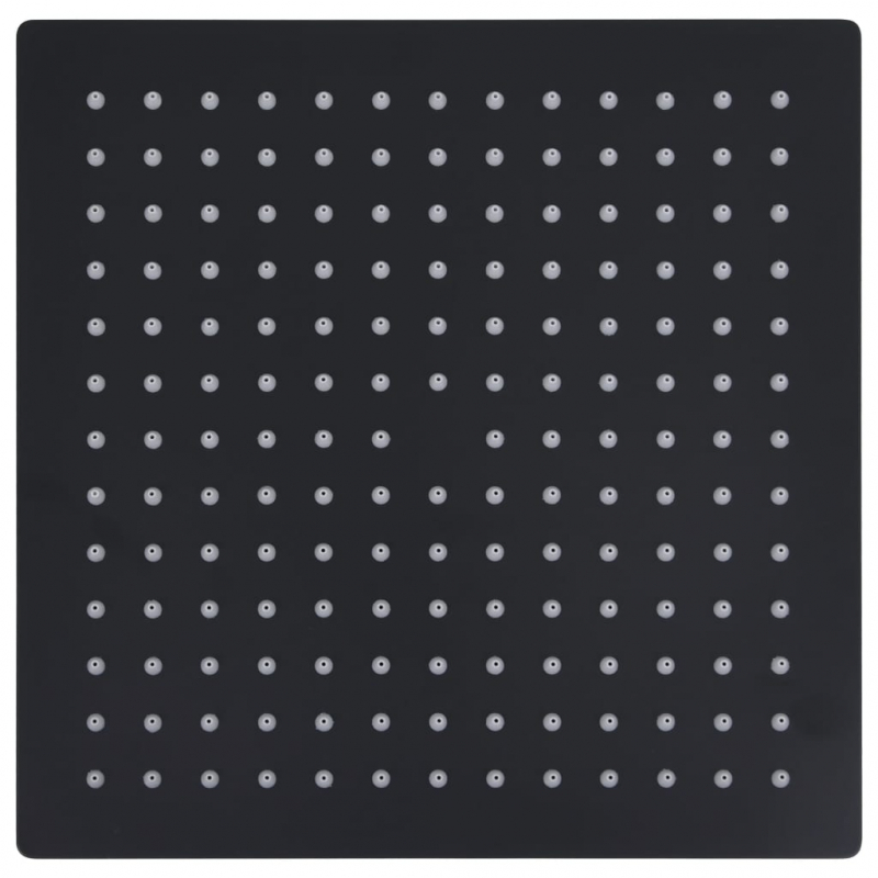 Regenbrause Edelstahl 30x30 cm Quadrat Schwarz