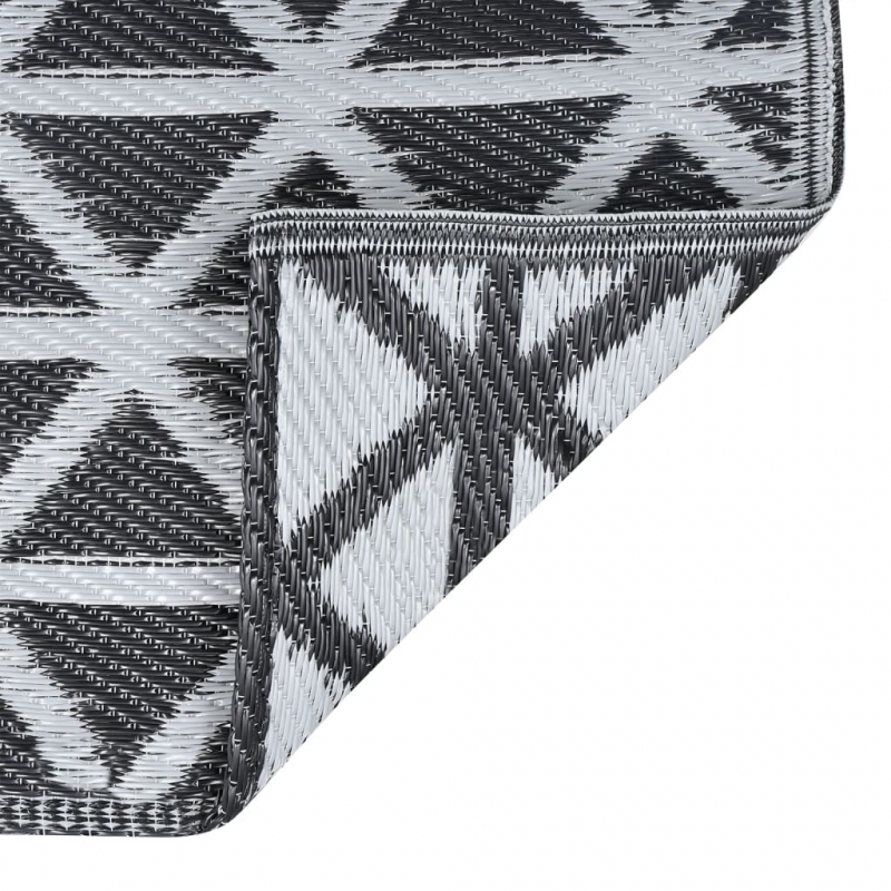 Outdoor-Teppich ARAKIL Schwarz 160x230 cm PP