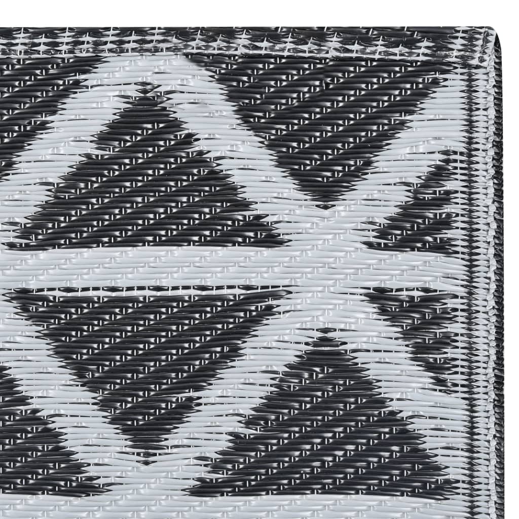 Outdoor-Teppich ARAKIL Schwarz 190x290 cm PP