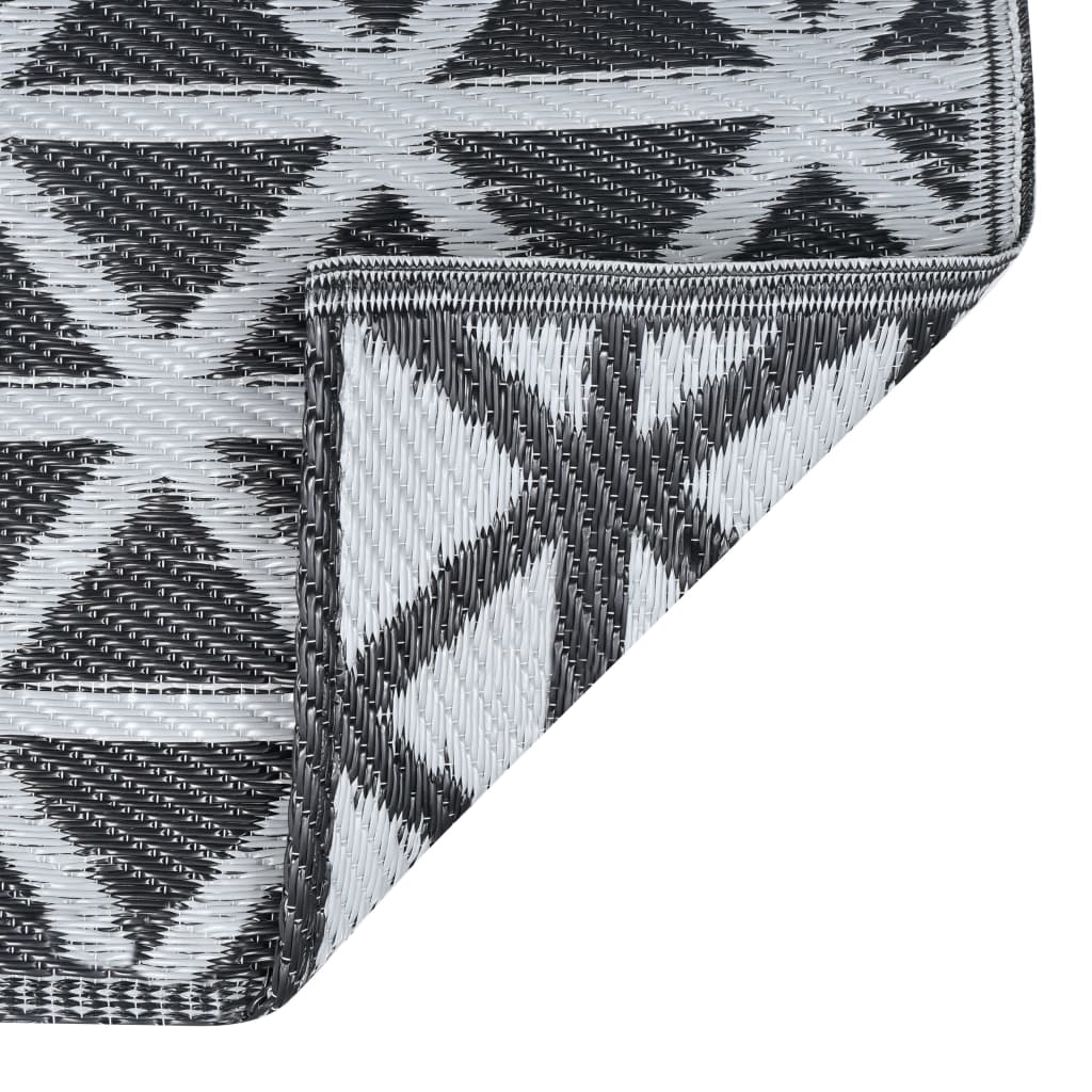 Outdoor-Teppich ARAKIL Schwarz 190x290 cm PP