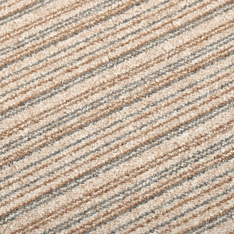 Teppichfliesen 20 Stk. 5 m² 50x50 cm Gestreift Beige