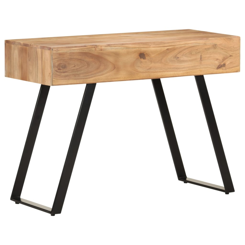 Schreibtisch 107x45x79 cm Massivholz Akazie Lebendige Kanten