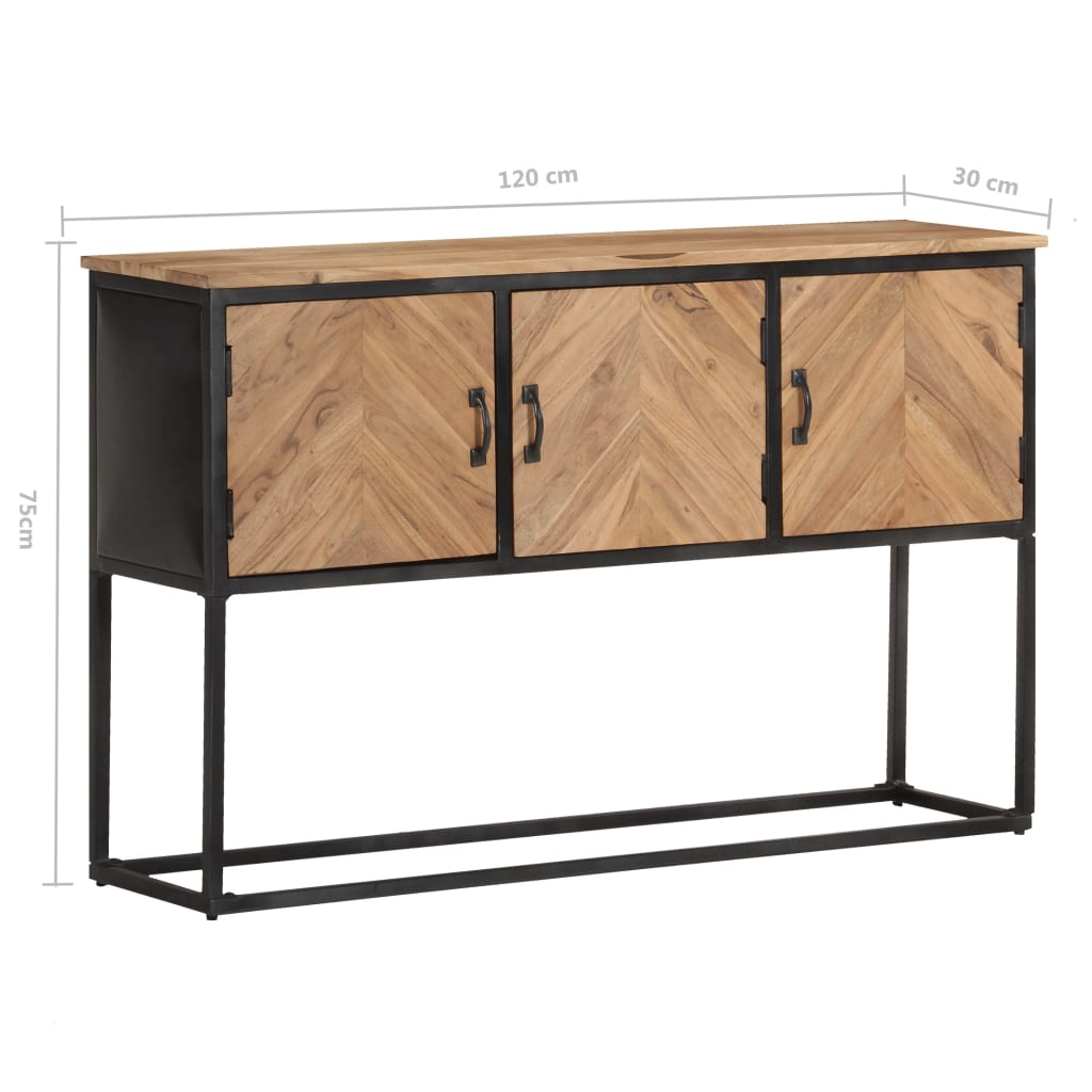 Sideboard 120x30x75 cm Akazie Massivholz