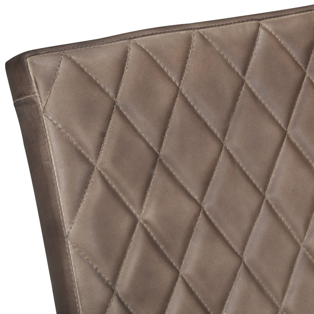 Freischwinger 2 Stk. Braun Echtleder