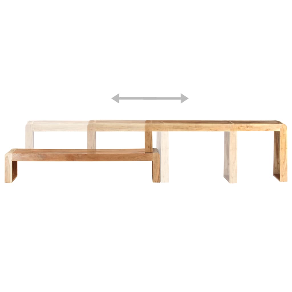 2-tlg. TV-Schrank Massivholz Akazie