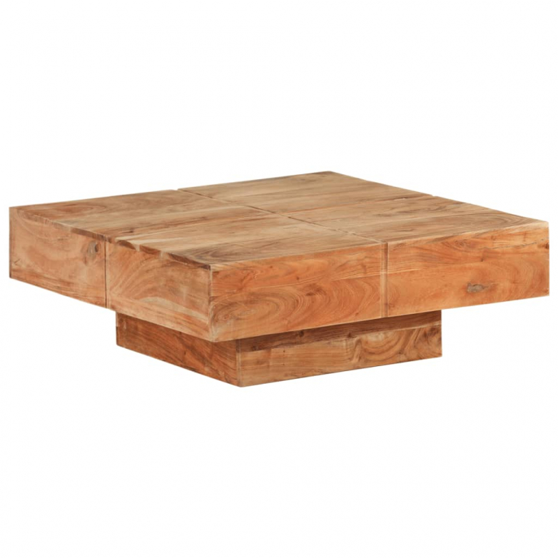 Couchtisch 80x80x28 cm Massivholz Akazie