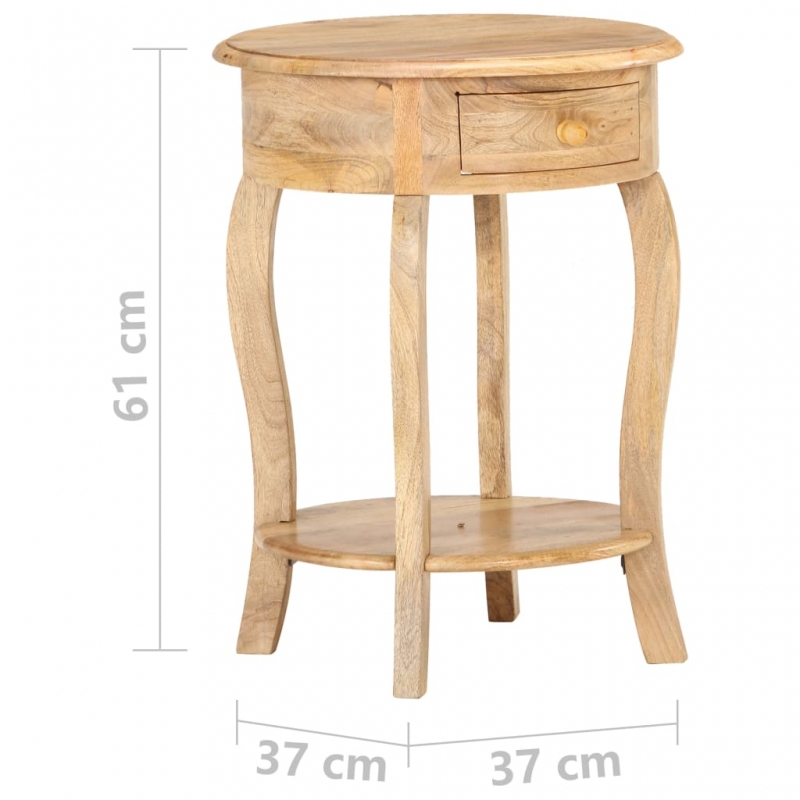 Beistelltisch 37x37x61 cm Massivholz Mango
