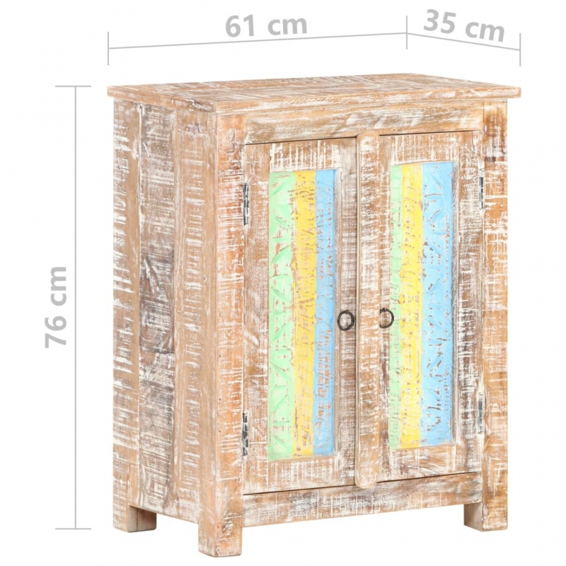 Sideboard 61x35x76 cm Raues Akazienholz