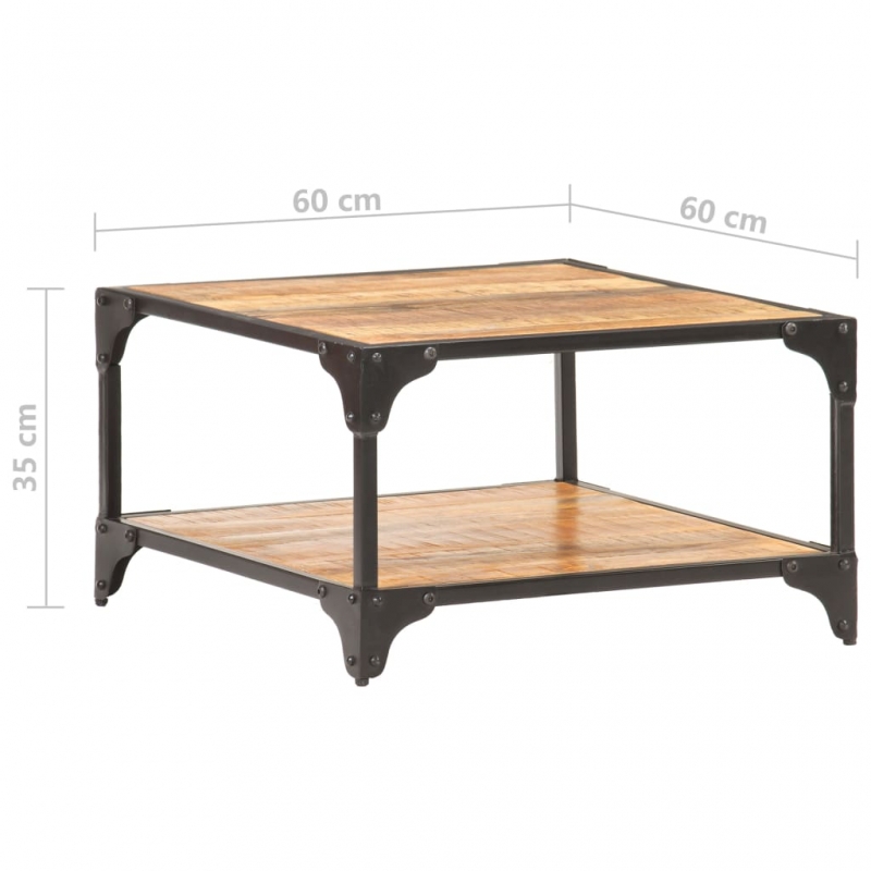 Couchtisch 60x60x35 cm Massivholz Mango