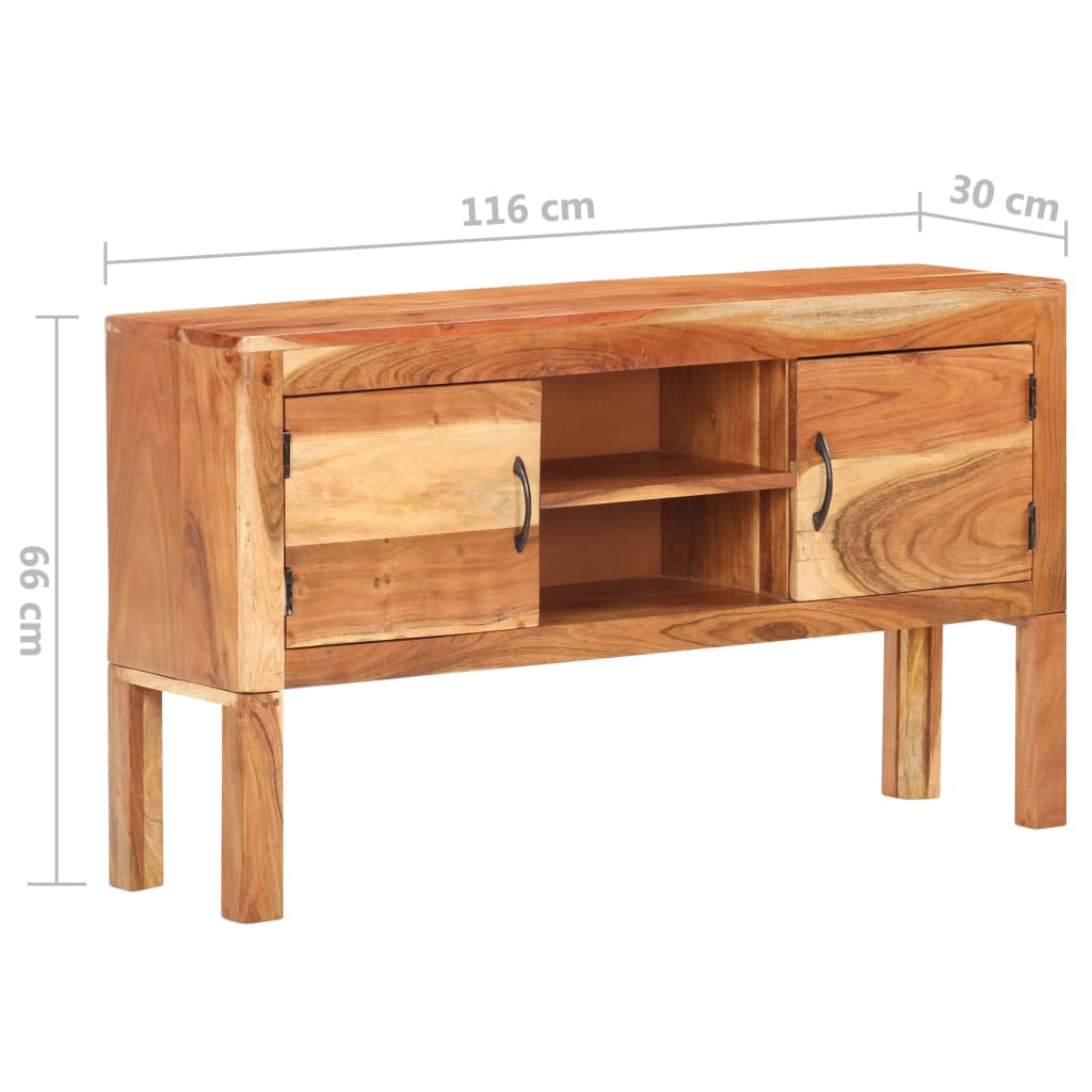 Sideboard 116x30x66 cm Akazie Massivholz