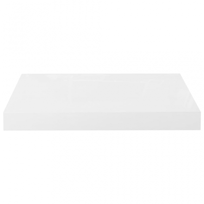 Schweberegale 4 Stk. Hochglanz-Weiß 40x23x3,8 cm MDF