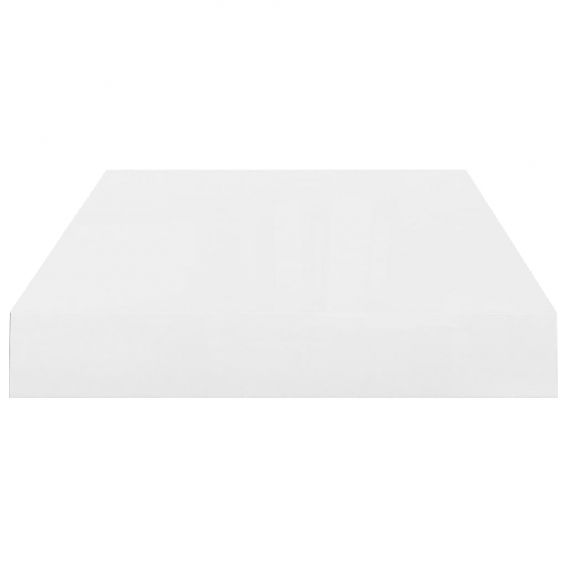 Schweberegale 4 Stk. Hochglanz-Weiß 40x23x3,8 cm MDF