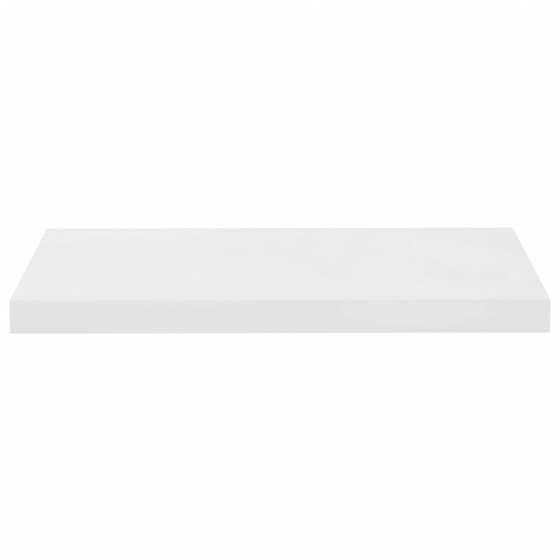 Schweberegale 4 Stk. Hochglanz-Weiß 60x23,5x3,8 cm MDF