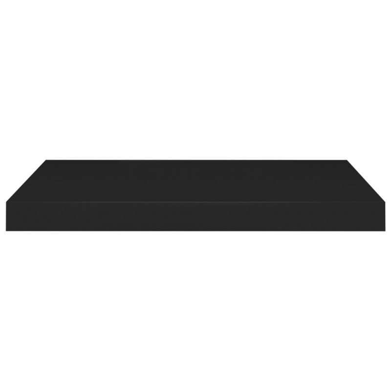 Schweberegale 2 Stk. Schwarz 60x23,5x3,8cm MDF