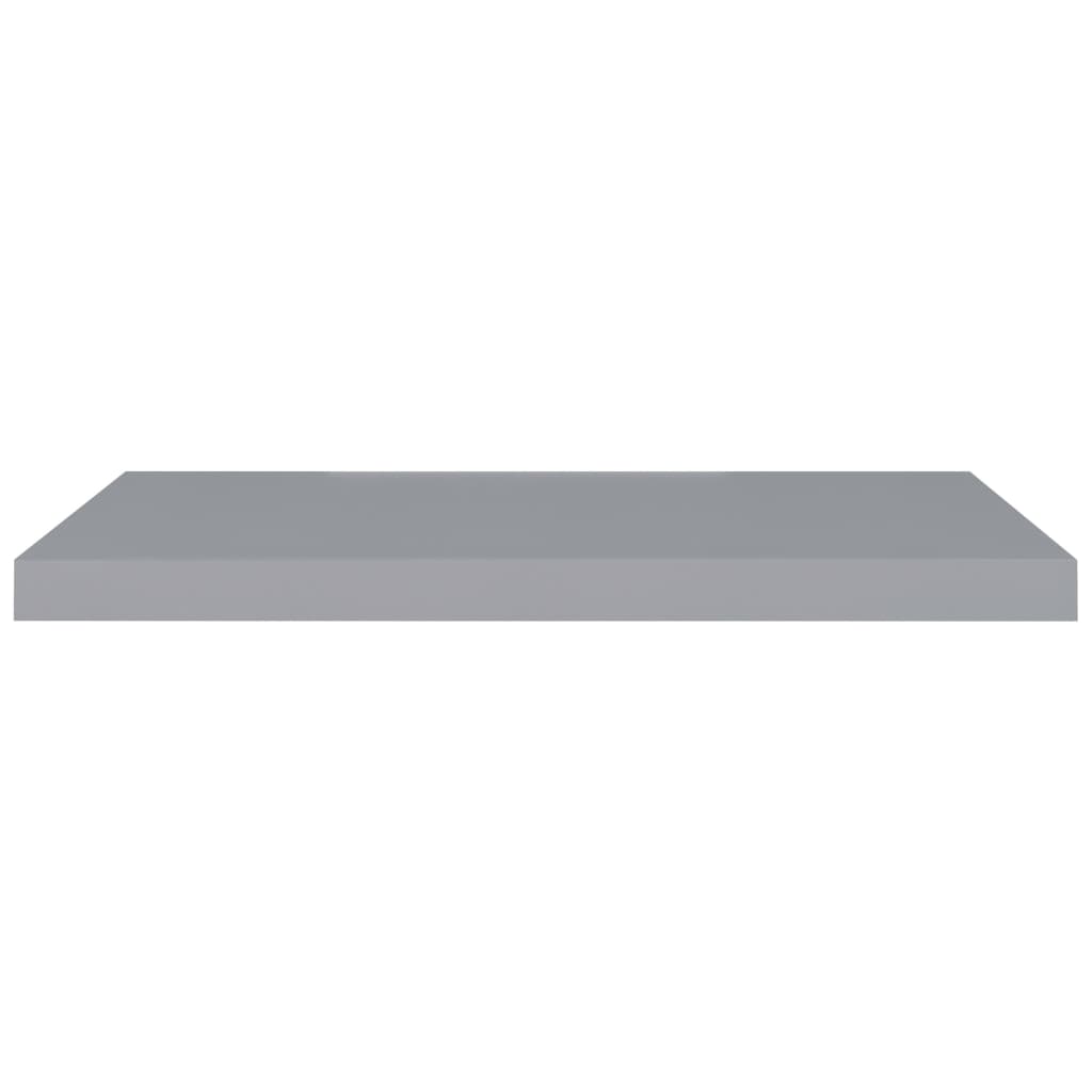 Schweberegale 2 Stk. Grau 80x23,5x3,8 cm MDF