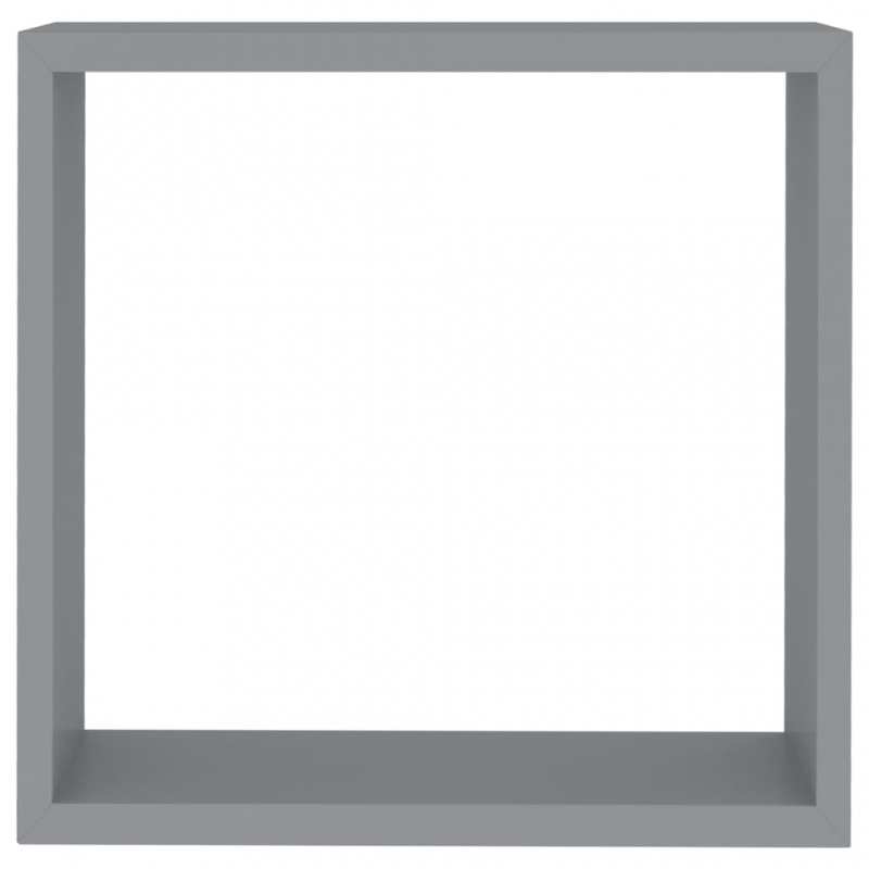 Würfelregale 3 Stk. Grau MDF