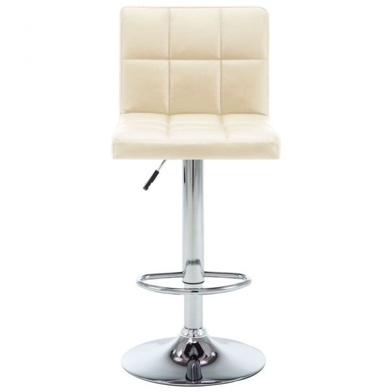 Barhocker 2 Stk. Creme Kunstleder