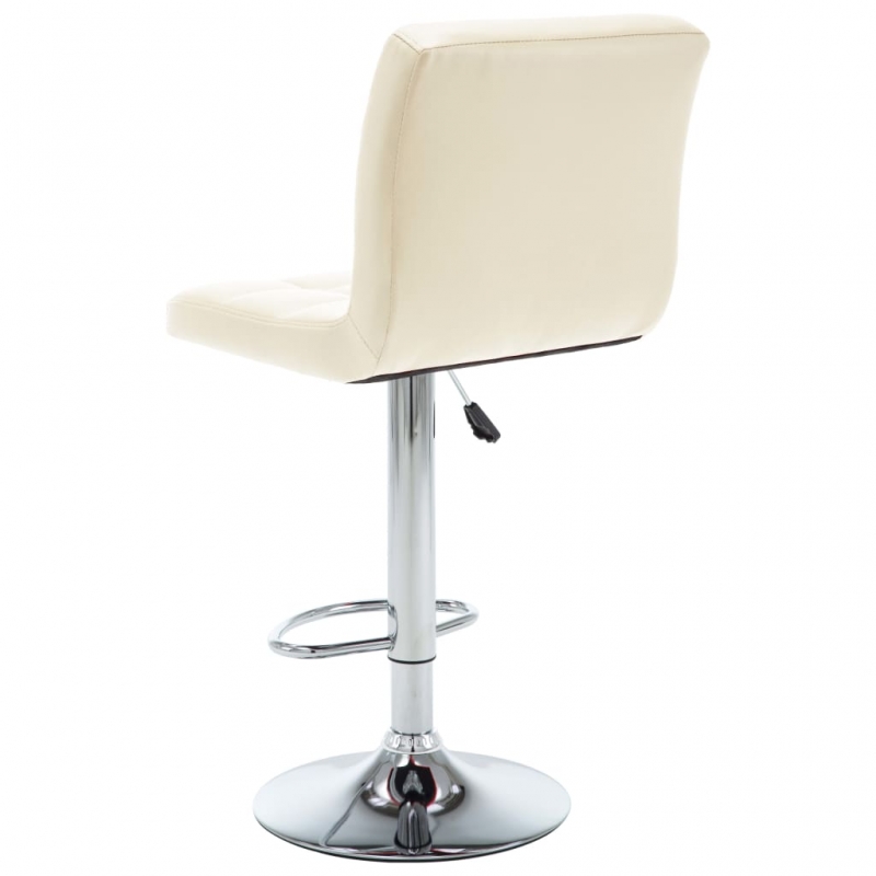 Barhocker 2 Stk. Creme Kunstleder