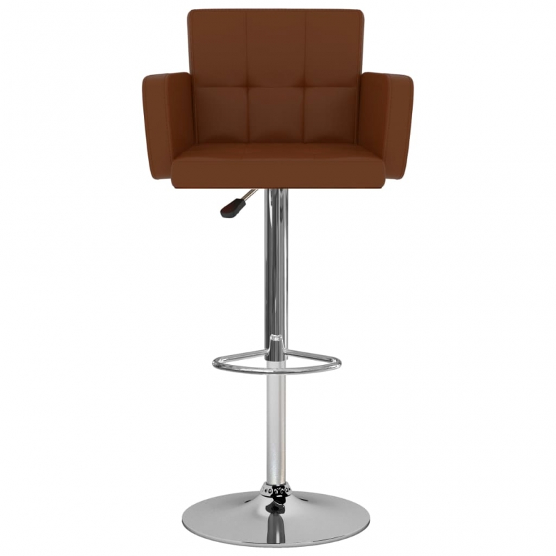 Barhocker 2 Stk. Braun Kunstleder