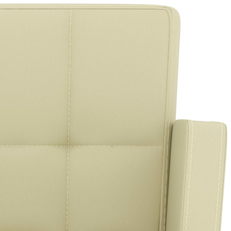 Barhocker 2 Stk. Creme Kunstleder