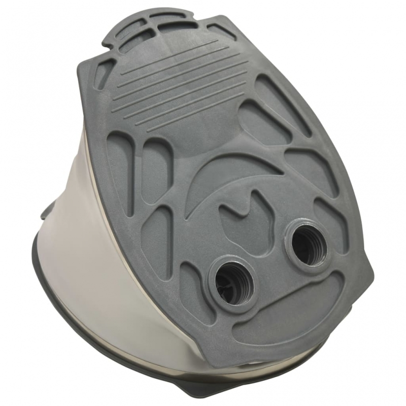 Fußpumpe 26x18 cm PP und PE Grau und Gelb