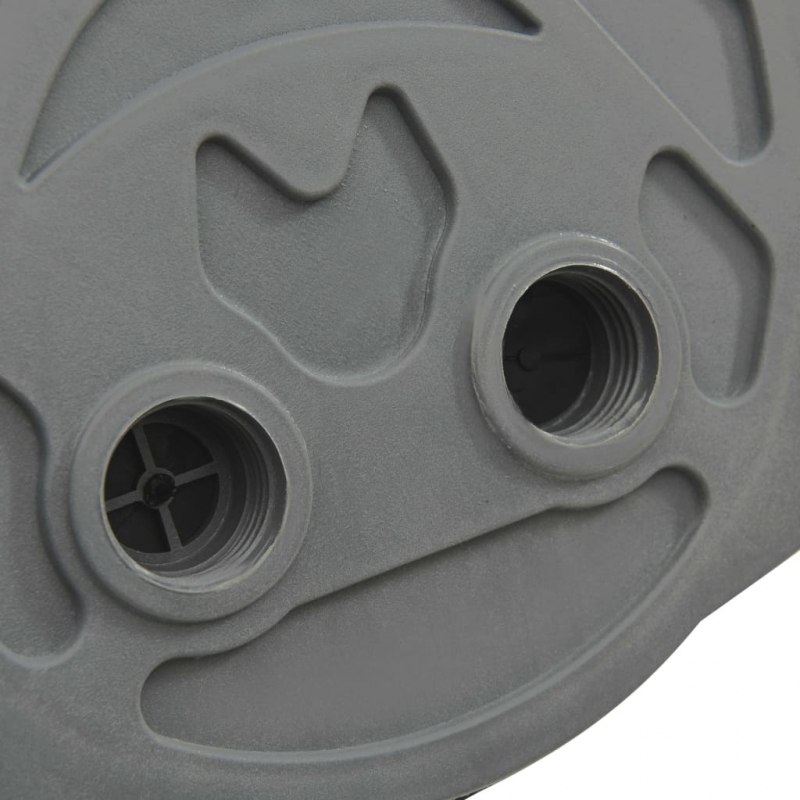 Fußpumpe 26x18 cm PP und PE Grau und Gelb