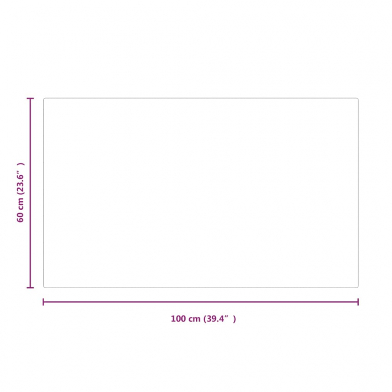 Kaminofen Glasplatte Rechteckig 100x60 cm
