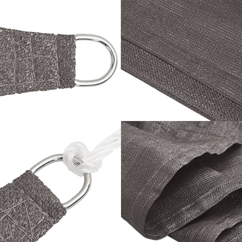 Sonnensegel 160 g/m² Anthrazit 2,5x2,5 m HDPE