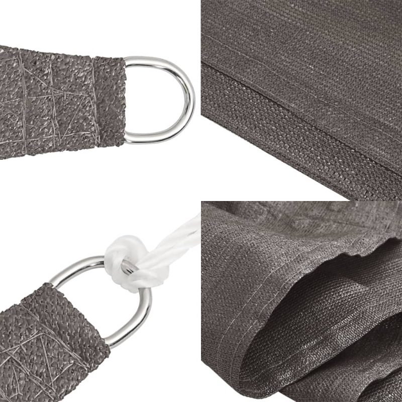 Sonnensegel 160 g/m² Anthrazit 2x3 m HDPE